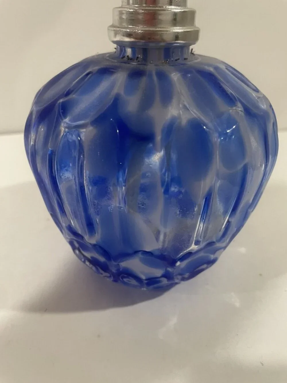 Art Glass Fragrance Diffuser Swirl Blue Decorative